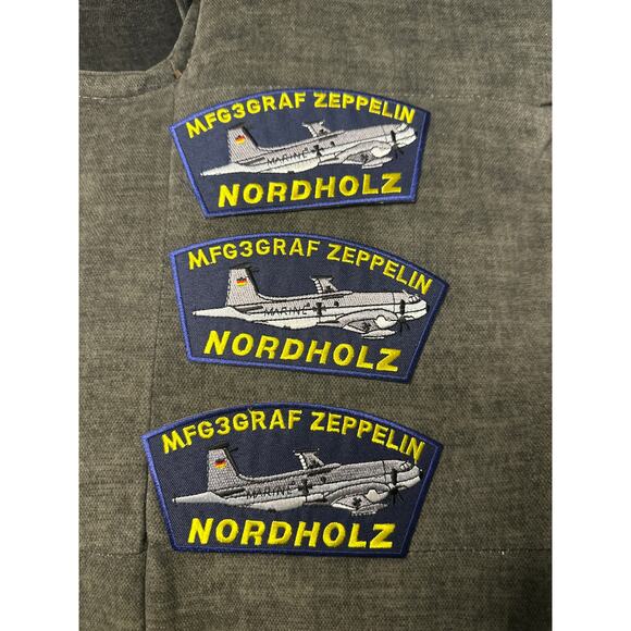 Patches iron or sew on 3pk Aviation-Airplane MFG3GRAF Zeppelin Nordholz. - Picture 1 of 5
